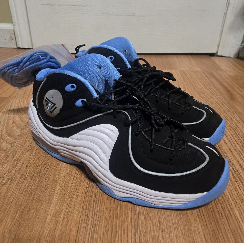 Nike Social Status x Air Penny 2 Mens Size 9 Shoes Black And Blue - Picture 2 of 8